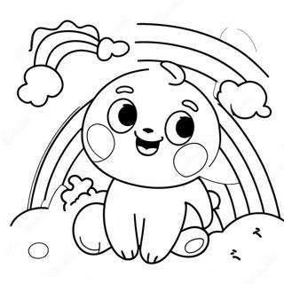 Cute Rainbow Friends Lookie Coloring Page 53819-44857