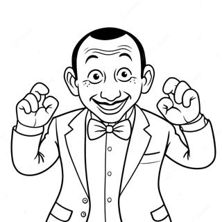 Pee Wee Herman In Silly Pose Coloring Page 53829-44865