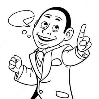 Pee Wee Herman In Silly Pose Coloring Page 53829-44868