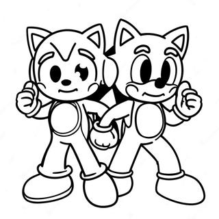 Sonic And Mario Coloring Page 5382-4306