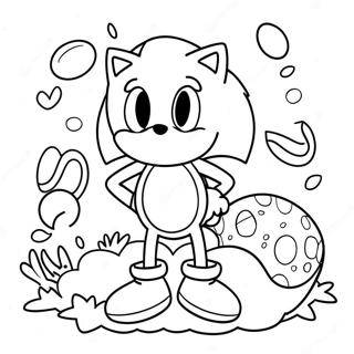 Sonic With Easter Eggs Coloring Page 53849-44872