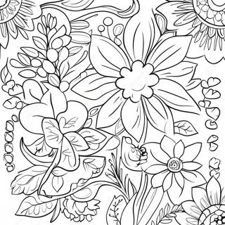 Mexican Flowers Coloring Pages