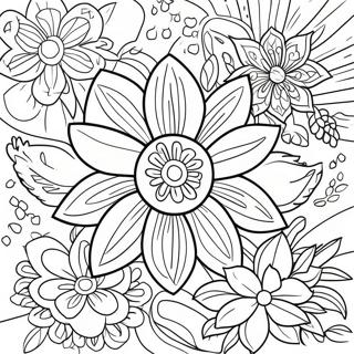 Mexican Flowers Coloring Page 53878-44894