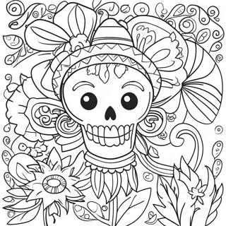 Mexican Flowers Coloring Page 53878-44895