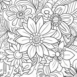 Mexican Flowers Coloring Page 53878-44896