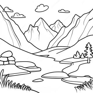 Tundra Landscape Coloring Page 53888-44906