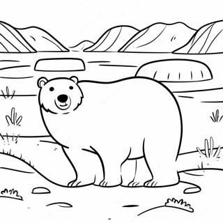 Arctic Animals In Tundra Coloring Page 53889-44913