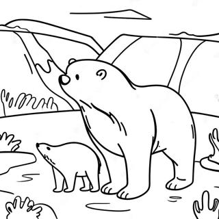 Arctic Animals In Tundra Coloring Page 53889-44915