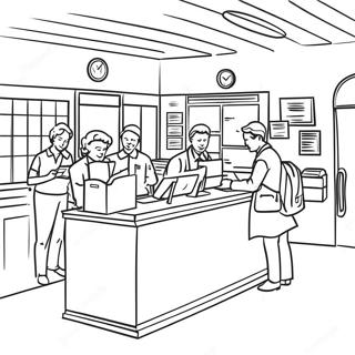 Post Office Coloring Pages