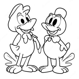 Donald And Daisy Coloring Page 53918-44930