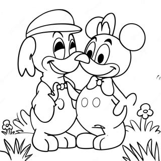 Donald And Daisy Coloring Page 53918-44931