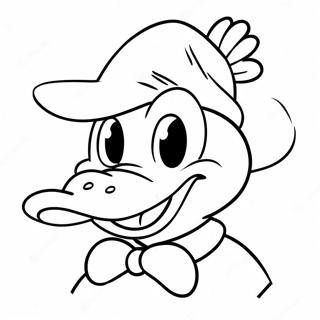 Donald Duck In A Silly Hat Coloring Page 53919-44934