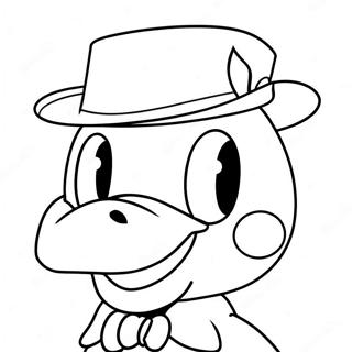 Donald Duck In A Silly Hat Coloring Page 53919-44935