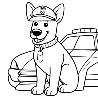 Police Dog Coloring Page 53928-44940