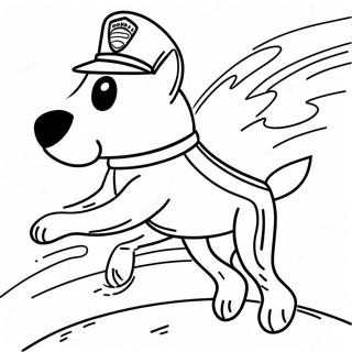 Brave Police Dog In Action Coloring Page 53929-44944