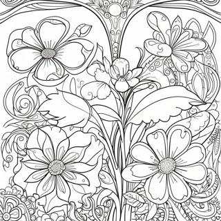 Art Nouveau Floral Design Coloring Page 53938-44956