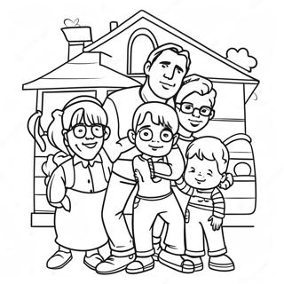 Full House Family Coloring Page 53948-44948