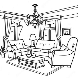 Full House Living Room Coloring Page 53949-44949