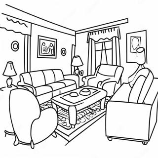 Full House Living Room Coloring Page 53949-44950