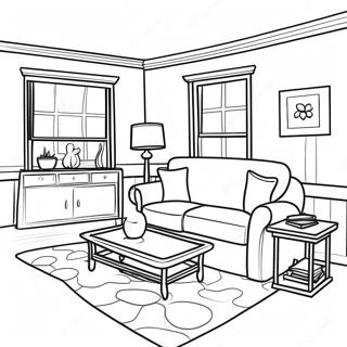 Full House Living Room Coloring Page 53949-44952