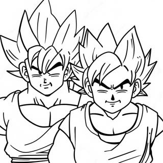 Goku And Gohan Coloring Pages