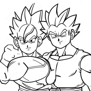 Goku And Gohan Coloring Page 53958-44958