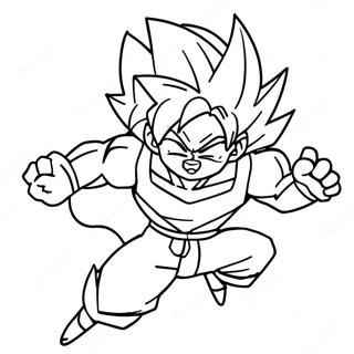 Super Saiyan Goku Flying Coloring Page 53959-44965