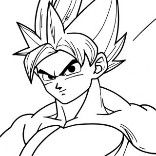 Super Saiyan Goku Flying Coloring Page 53959-44966