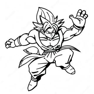 Super Saiyan Goku Flying Coloring Page 53959-44967