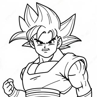 Super Saiyan Goku Flying Coloring Page 53959-44968