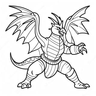 Gigan In A Fierce Battle Coloring Page 53969-44969