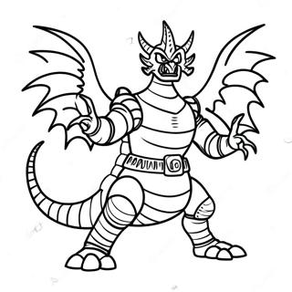 Gigan In A Fierce Battle Coloring Page 53969-44972