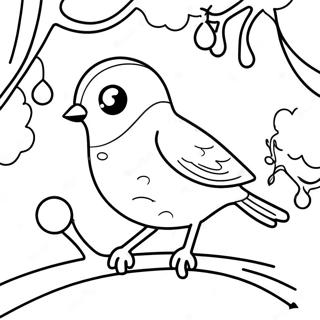 Winter Bird Coloring Pages