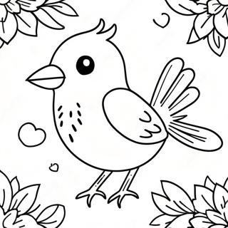 Winter Bird Coloring Page 53978-44974