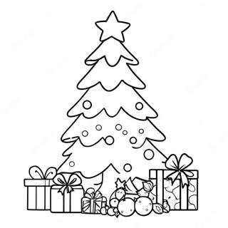 Joyful Christmas Tree Coloring Page 53989-44985