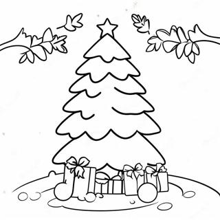 Joyful Christmas Tree Coloring Page 53989-44986