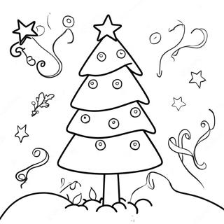 Joyful Christmas Tree Coloring Page 53989-44988