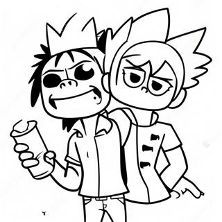 Gorillaz Coloring Pages