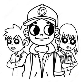 Gorillaz Coloring Page 53998-45000