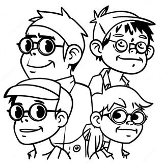 Gorillaz Band Members Coloring Page 53999-44991