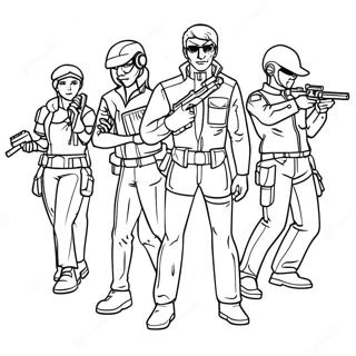 Valorant Agents In Action Coloring Page 54009-45006