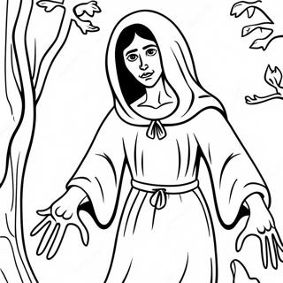 La Llorona Scary Ghost Coloring Page 54018-45020