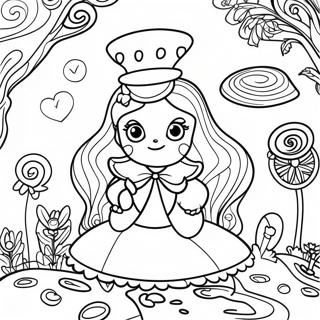 Psychedelic Alice In Wonderland Coloring Page 5402-4323