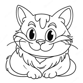 Whimsical Cheshire Cat Coloring Page 5403-4325