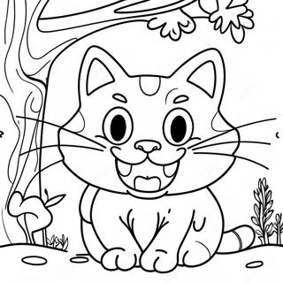 Whimsical Cheshire Cat Coloring Page 5403-4328