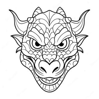 Ferocious Dragon Head Coloring Page 54049-45040