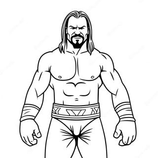 Large Print Wwe Coloring Page 54058-45034