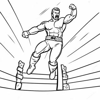 Vibrant Wwe Wrestler Jumping On Opponent Coloring Page 54059-45042