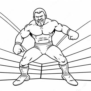 Vibrant Wwe Wrestler Jumping On Opponent Coloring Page 54059-45043