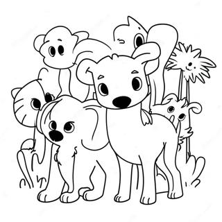 Neon Animals Coloring Page 54080-45055